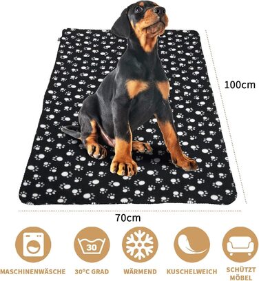 М'яка ковдра для котів та собак OMH nutrition OH MY HEALTH, 3 шт., 70x100 см, фліс, для дому та авто