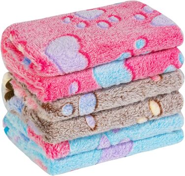 М'яка ковдра для собак та котів, 3 шт. Тепла флісова ковдра для маленьких та середніх собак (серце)