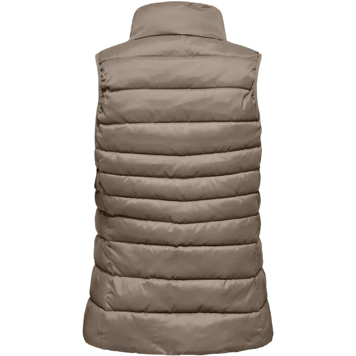 Жіночий жилет ONLY Onlnewclaire з акцентованим кантом, кольори ялина/деталь: кантовий тон в тон (L, Fossil/деталь: кантовий тон в тон)