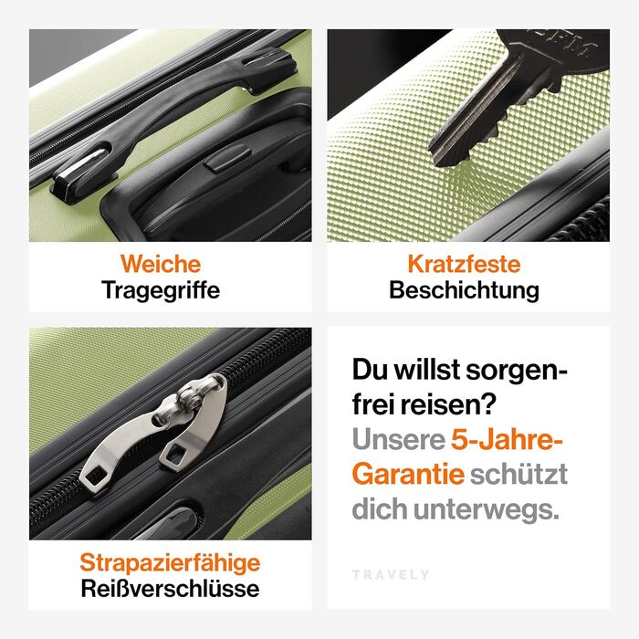 Чемодан Trevey з полікарбонату, 67 см, об'єм 60 л: міцний, з TSA-замком, для подорожей