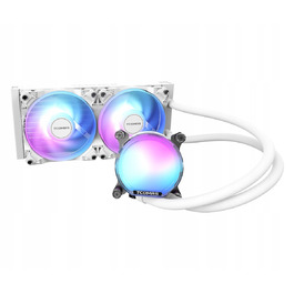 Рідинне охолодження AIO TCOMAS LE100 240 ARGB (2x120мм, до 2500RPM), Біле
