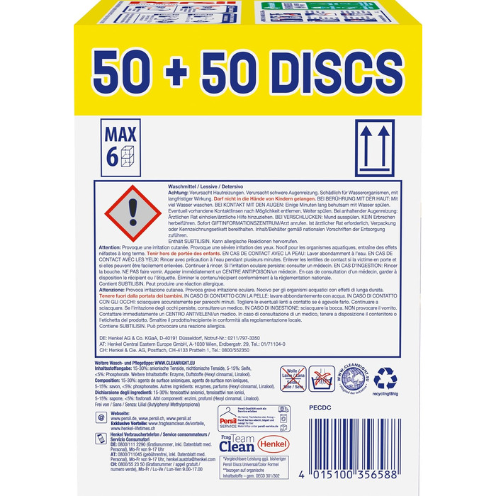 Капсули для прання Persil Color 4in1 DISCS, пральний засіб з технологією глибокого очищення для кольорової білизни, 100 прань