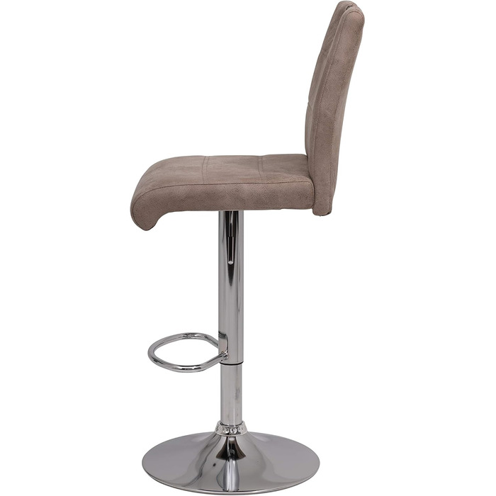 Hela Bar Stools - Miranda Bistro Stools, Faux Leather with Trumpet Base, Adjustable Height (60-82cm), 360° Swivel, 2-Piece Set (Beige)