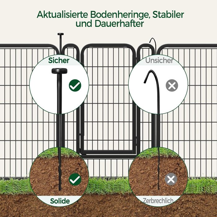 Переносний вольєр для собак Yaheetech 100 см, 16 частин, з 2 дверцятами, для дому та саду, без інструментів