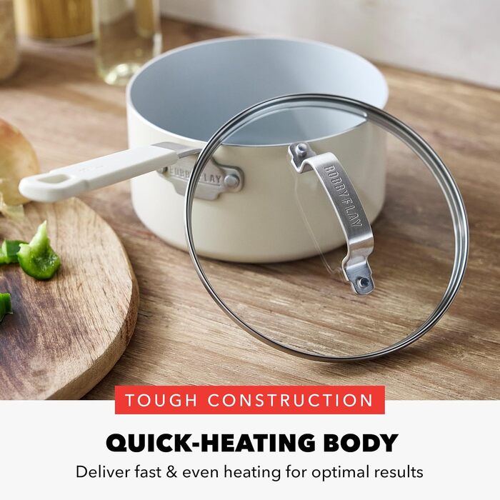 Набір посуду GreenPan x Bobby Flay 13 предметів: професійний алюміній, антипригарне покриття Ceramic, індукційний, сірий (Graphite/Nature's Delight)