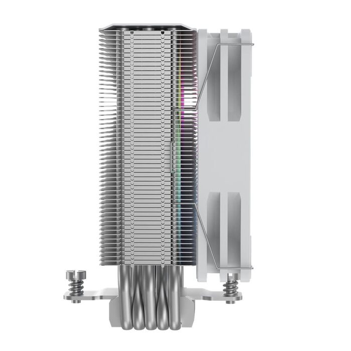 SILENTWARE CPU-Luftkühler Bora White - повітряний кулер для CPU з 2 вентиляторами 120mm, 6 теплових трубок, RGB підсвітка, TDP 265W, сумісний з Intel LGA 115X/1200/1700/1851 та AMD AM4/AM5