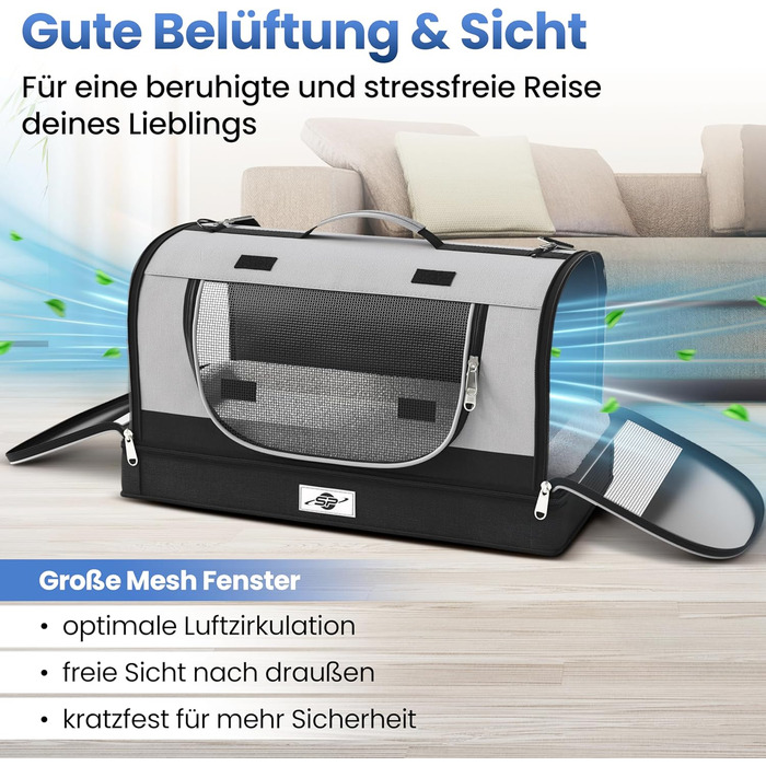 Транспортна сумка Smart-Planet® для котів та собак до 8 кг, 50x30x30 см, знімний піддон, зручний ремінь для перенесення