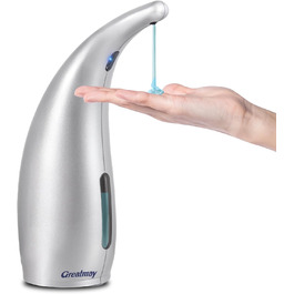 Greatmay Automatic Soap Dispenser - Touchless Electric 300ml Soap Dispenser with Adjustable Settings, IPX6 Waterproof for Bathroom, Kitchen