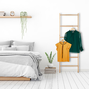 Relaxdays Wooden Towel Ladder, 6 Rungs
