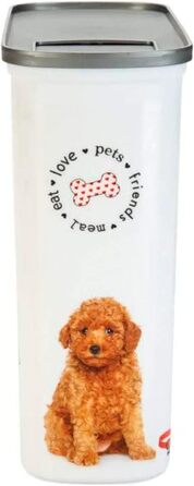 Контейнер для корму для собак Curver Love Pets 10 л – білий з собачим мотивом