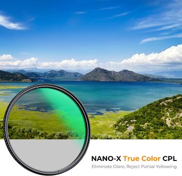 Поляризаційний фільтр K&F Concept Nano X-Serie True Color 82mm CPL - без кольорового відблиску