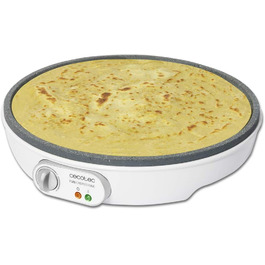 Млинниця Cecotec Crepe Fun CrepeStone Twin 1200 Вт, антипригарна поверхня з екологічного каменю, реверсивна плита для приготування млинців або 4 панкейків, 1000 Вт, Rockstone