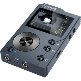 Surfans F20 - MP3 плеєр з Bluetooth 5.2, DSD DAC, без втрат високоякісний цифровий звук, портативний аудіоплеєр з 64GB карткою пам'яті, розширювана до 256GB
