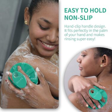 Силіконова щітка для тіла BEAUTAIL, м'яка пілінг-щітка для тіла, для жінок та чоловіків, чутлива шкіра, 1 шт. (Зелена)