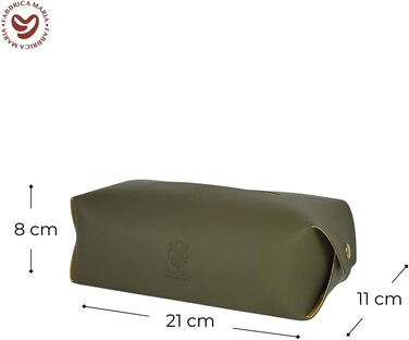Luxury for your tissues - box made of Italian leather, perfect for living rooms, bathrooms, kitchens, offices/practices, cars, and hotel rooms (Olive)