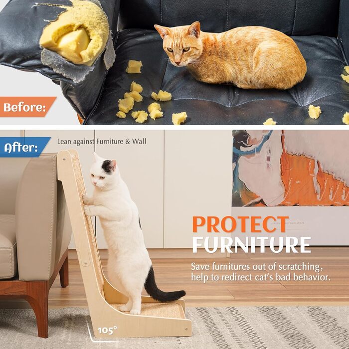 PETKARAY Драбина-крізь-крізь для котів, L-подібна, 68 см, сиза, з котячою м'ятою та іграшкою мишкою