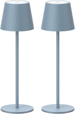LED-лампа Klighten: 2 шт. акумуляторні настільні лампи з димуванням, USB-C, IP54, для дому та вулиці (блакитні)