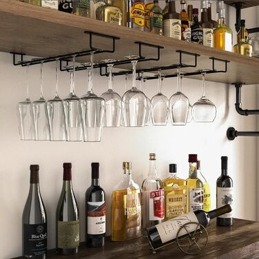 Підставка для келихів вина FWEEK (4 шт.) - рейлінг, кріплення для бару та кухні