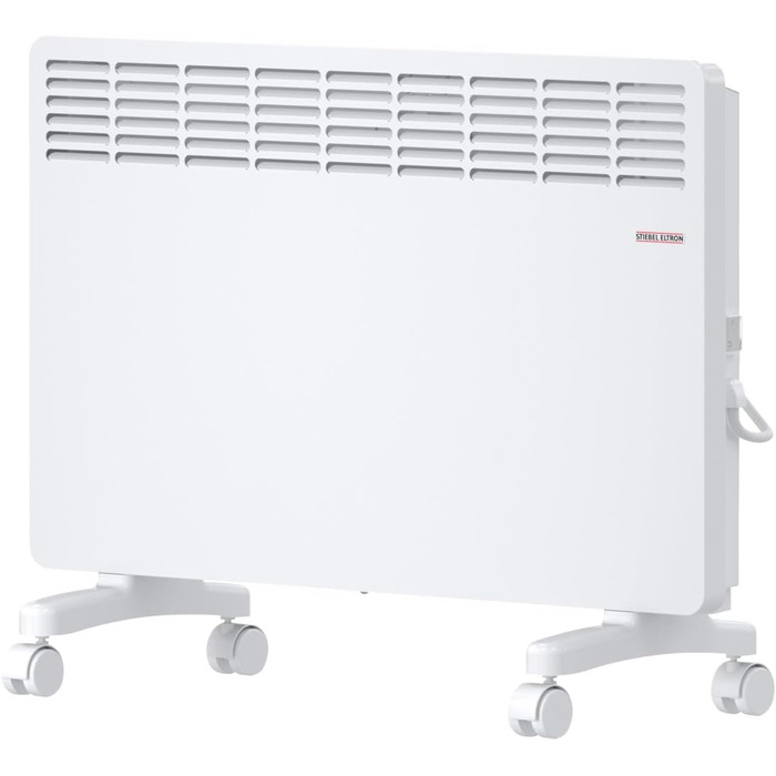 Електричний конвекторний обігрівач Stiebel Eltron 2 kW з таймером, для приміщень 25 м², з поворотними колесами, алюмінієва передня панель, TÜV-сертифікат