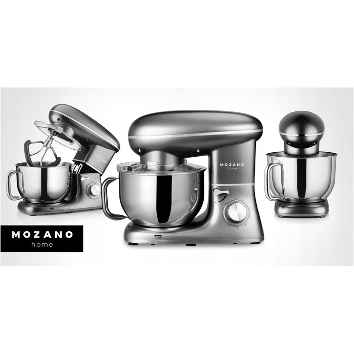 Кухонний комбайн Mozano Kitchen Machine 3200, 2000 Вт, сріблястий