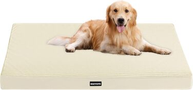 Ортопедичний лежак для собак HMTOPE, 91 см, товщина 9 см, знімний та миючий, з водонепроникним внутрішнім шаром, для середніх собак