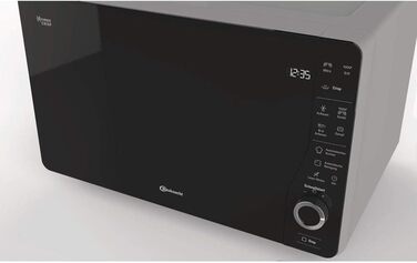 Мікрохвильова піч Bauknecht ExtraSpace Crisp MW 427 SL з грилем та функцією Crisp, 25 л, 800 Вт, срібна
