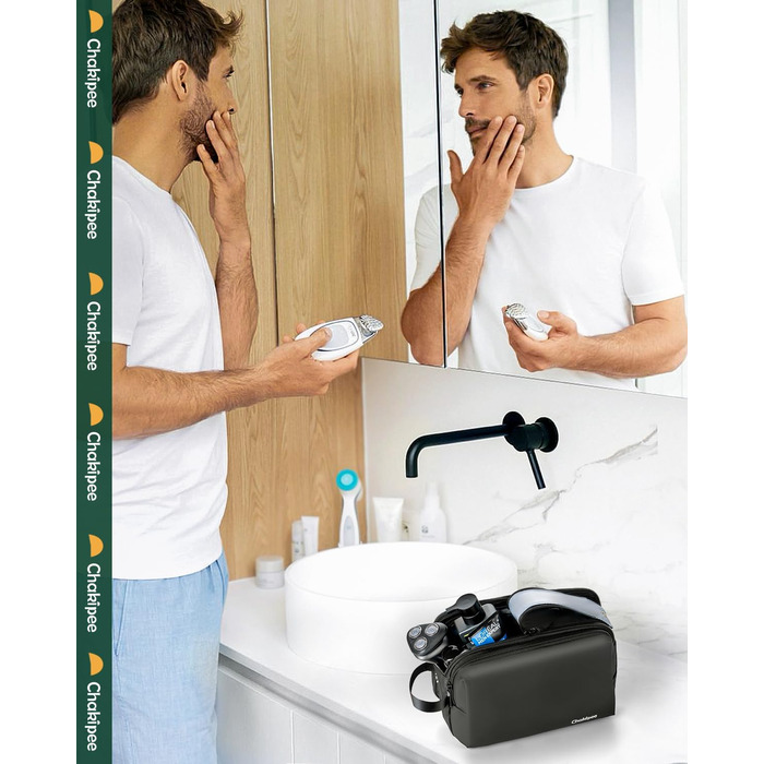 Чоловіча дорожня косметичка Kulturbeutel, водонепроникна косметичка для подорожей, чорна, M