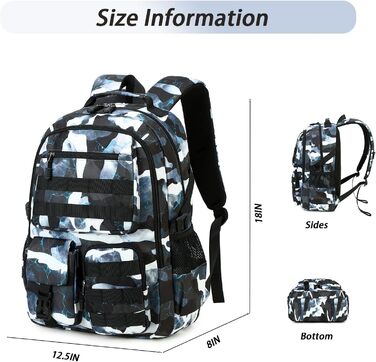 Шкільний рюкзак для хлопчика-підлітка Lmwzh, чорний. Водонепроникний, міцний, великий. Ідеальний для школи.