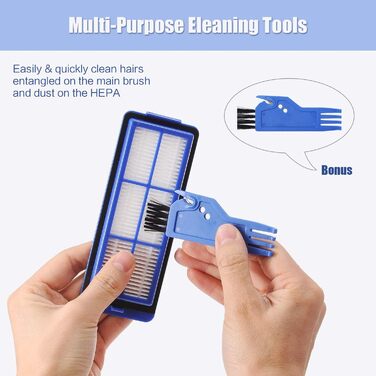 Набір аксесуарів для роботів-пилососів Eufy RoboVac 11S Max, 15C Max, 30C Max, G30 Edge, G10 Hybrid (1 щітка, 8 бічних щіток, 4 фільтри)