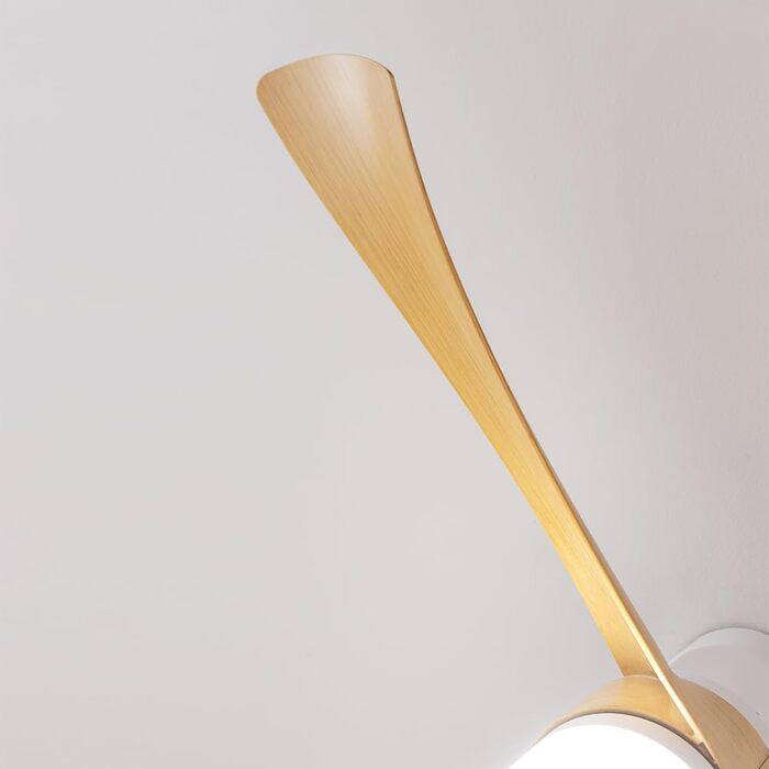 Стельовий вентилятор Cecotec EnergySilence Aero 5280 LightWood з LED підсвіткою 18W, 132 см, DC мотор, пульт, таймер, режими зима/літо, білий/дерево