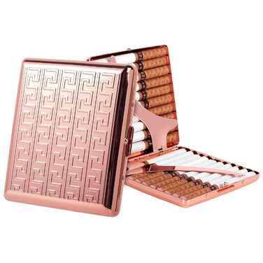 Металеве етажерка для сигарет 84 мм, 3.34 дюйма, для King Size, 14 шт, захист RFID-картки (King Size 20 шт, Labyrinth Pink)