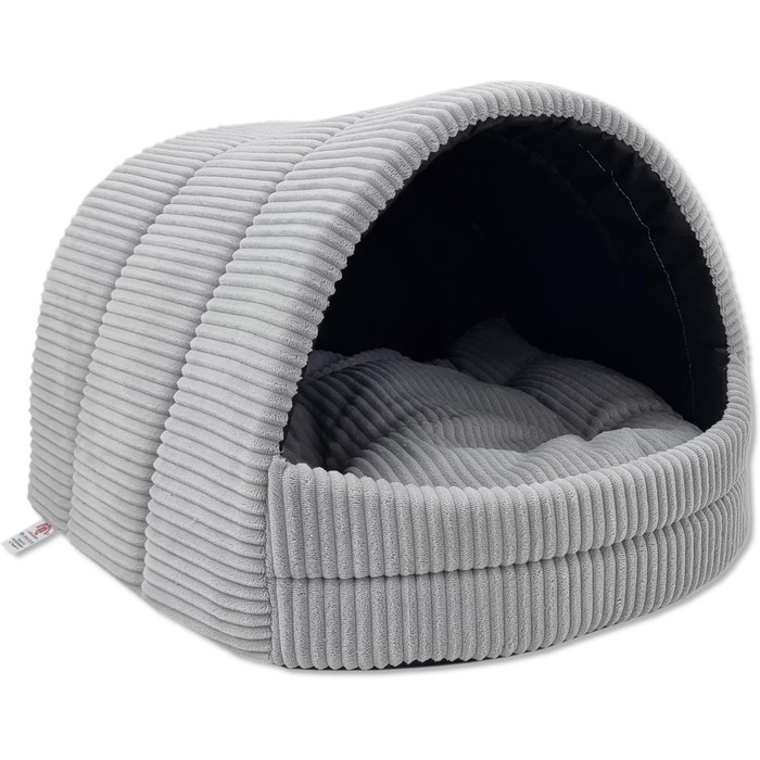 Будка для собак ODOLPLUSZ Hundehütte, сіра, Cord, розмір M - комфортна, зручна, для собак та котів