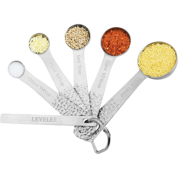 Smithcraft Measuring Cups and Spoons Set, 10-Piece Measuring Cup Set, 18/8 Stainless Steel Measuring Cups, Spoons & Leveler, Baking Measuring Cups, Kitchen Measuring Cups, Kitchen Gadgets for Cooking