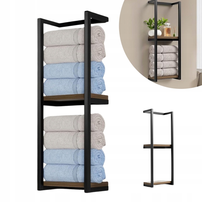 Поличка-вішак для рушників, настінний тримач для організації зберігання у ванній кімнаті, 77 см