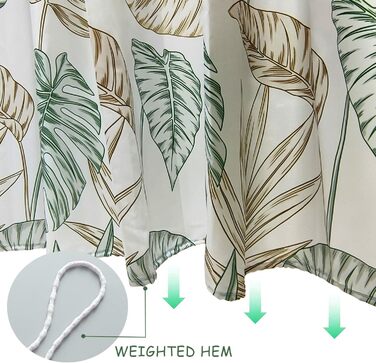 Штора для душу 180x200 см, текстильна, зелена. Матеріал: поліестер, антигрибкова, водонепроникна, з обтяженим краєм, з люверсами та 12 кільцями для душу. Підходить для ванни.