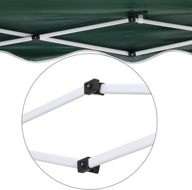 Foldable Pavilion 3x3m incl. Bag | Water-resistant, UV 50+ Protection | Pop-Up Tent, Foldable Pavilion Garden Tent, Party Tent, Capri | Click System Metal Frame (Green)