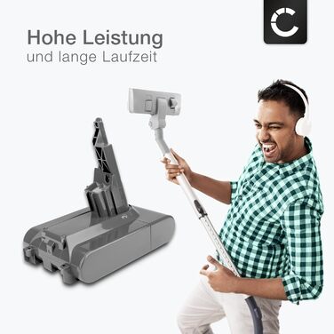 CELLONIC Акумулятор для пилососа сумісний з Dyson V7 Origin, Motorhead, Trigger, +, SV11 (21.6V, 2000mAh) - батарея з гвинтом