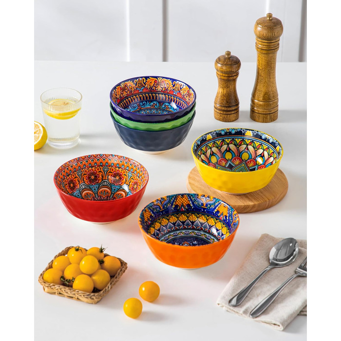 Набір супових тарілок Vancasso (6 шт) з порцеляни для супу, мюслі, рамену, десерту та пасти