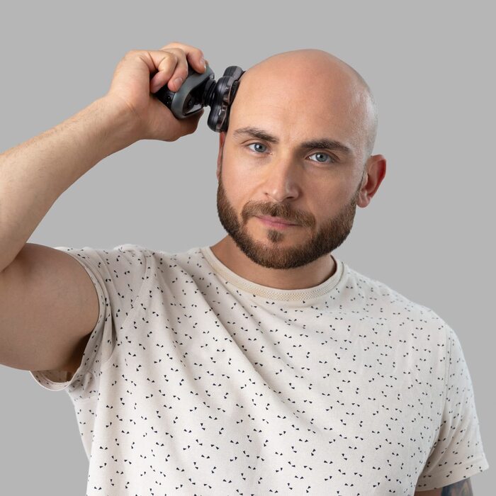 Remington RX7 Електрична бритва для гоління голови (волога/суха, USB, 5 насадок, 0.2 мм, Turbo, водонепроникна)