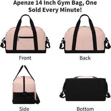 Спортивна сумка Mini Reisetasche 18л рожева для фітнесу, школи, подорожей 35x20x25 см