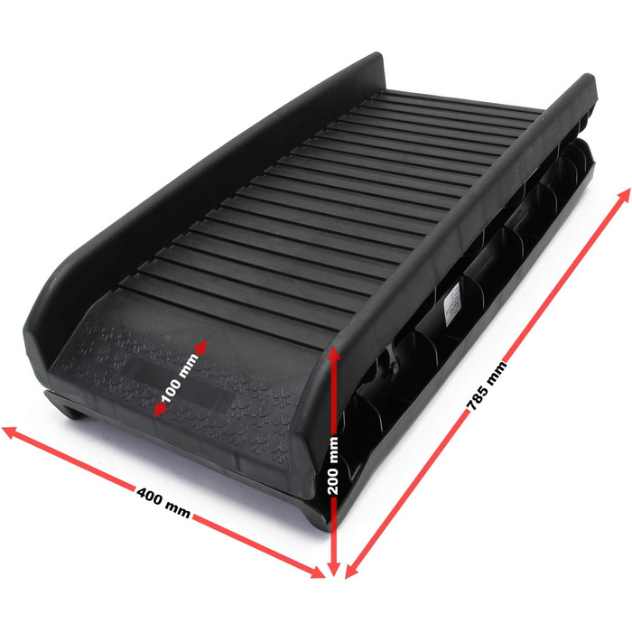 Рампа для собак Wiltec, 156x40 см, складана, з пластику, до 90 кг, протиковзка