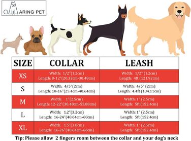 Нашийник та поводок для собак Aring Pet: надійний комплект для малих, середніх та великих собак (червоний, на Новий рік)