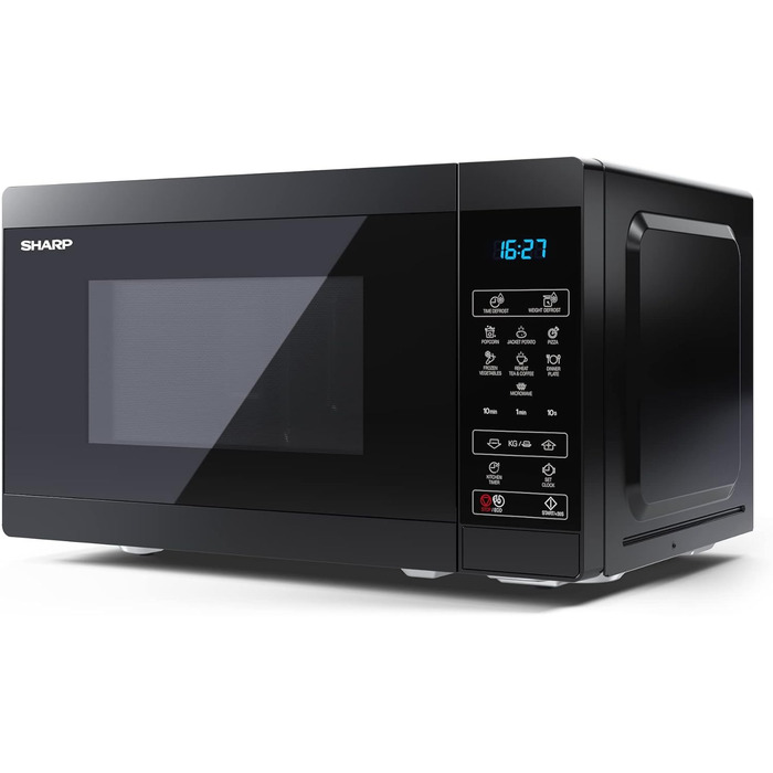 Мікрохвильова піч SHARP MS02E, 800W, 11 режимів, розморожування, чорний