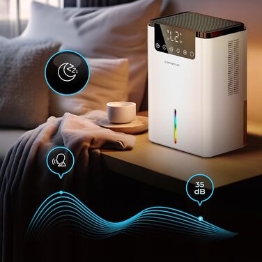 Електричний осушувач повітря LUXE UV 0.7L/24h з LED-дисплеєм, таймером та низьким рівнем шуму. Ідеально для дому, квартири, ванної кімнати - захист від вологи та плісняви. Білий.