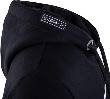 Чоловічий худі Spitzbub з капюшоном, чорний, розмір XL. Стильний дизайн, капюшонний пуловер