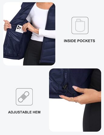 Легка жіноча жилетка MoFiz з пуху, без рукавів, для активного відпочинку, туризму та подорожей (Блакитна, L)