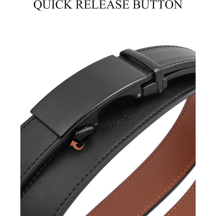 Чоловічий шкіряний ремінь на пряжці, 3,5 см, регульований, для джинсів, зручна посадка 32-38W, чорний