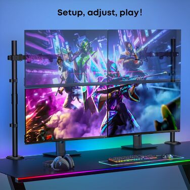 Кріплення для монітора PUTORSEN 80 см, для екранів 13-35 дюймів, регульоване, настільний кріплення, VESA 75x75/100x100 мм