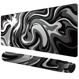 Ігровий килимок для миші Rcege Black & White Abstraction, 1000x500 мм, протиковзкий з прошитими краями