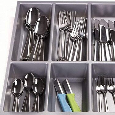 Органайзер для столових приборів Orga-Box сріблясто-сірий для шухляди 80 см (473,5 x 694 мм) Nobilia, Besteckkasten III
